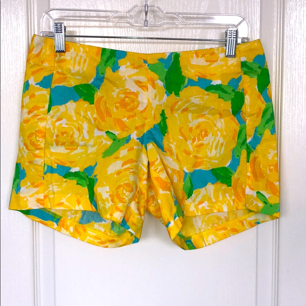 NWOT Lilly Pulitzer Yellow Rose Shorts